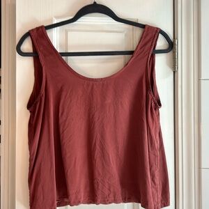 Elizabeth Suzann Rust Silk Ella Tank M